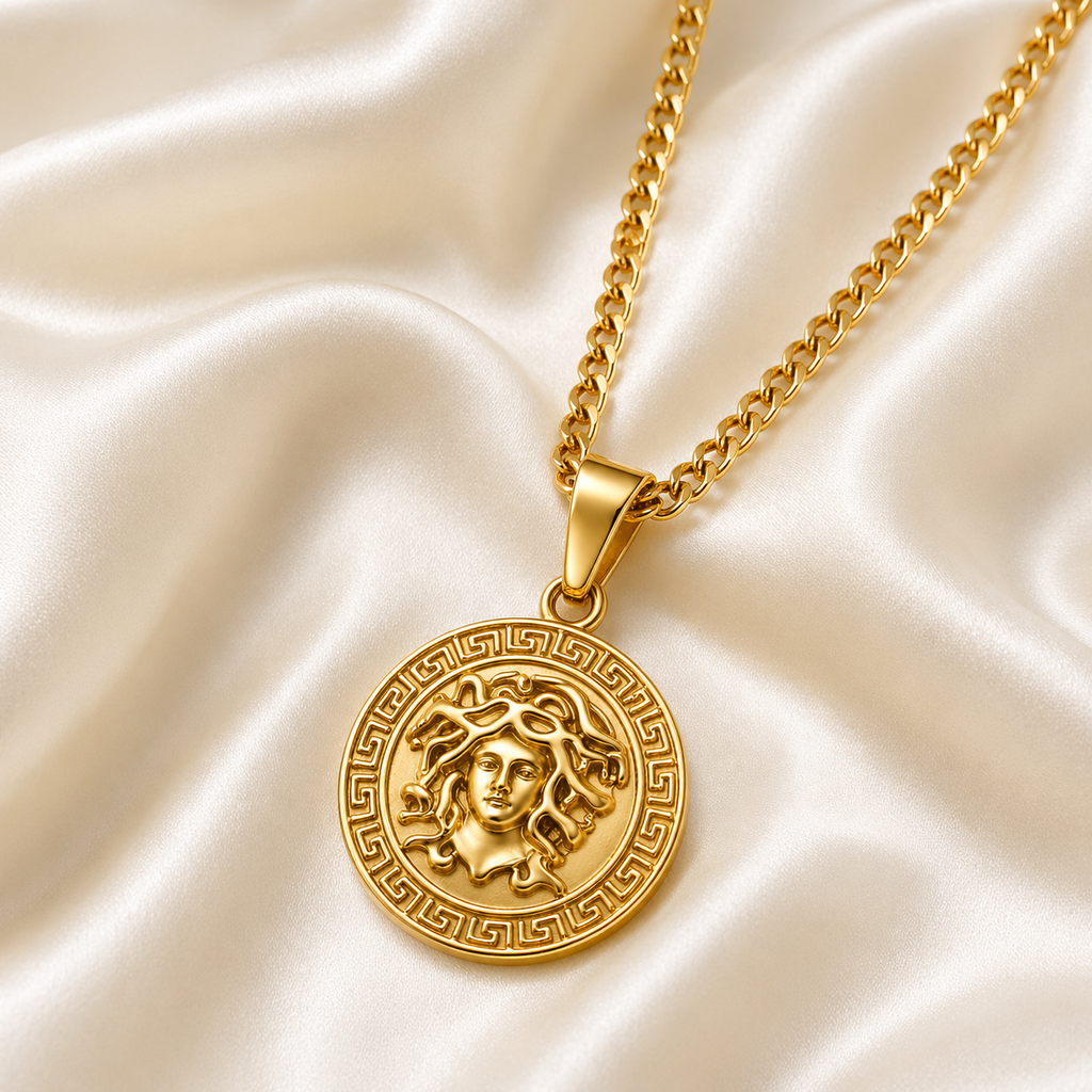 Medusa Coin Necklace