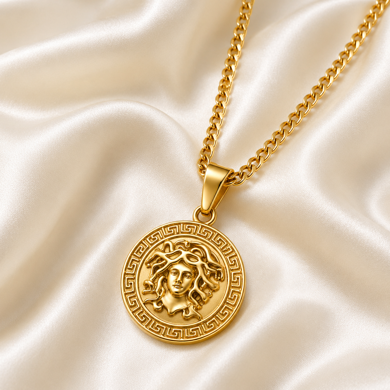 Medusa Coin Necklace