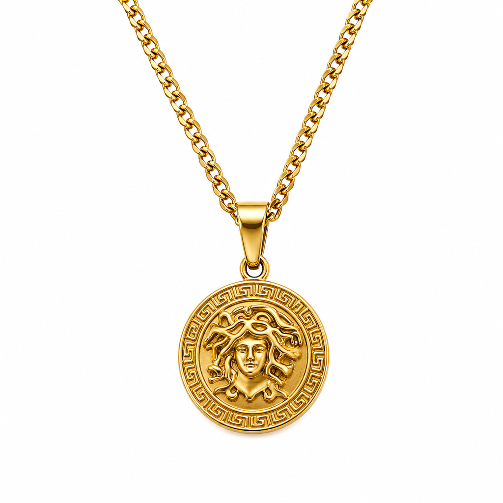 Medusa Coin Necklace