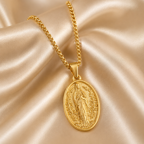 Blessed Virgin Mary Medal Necklace