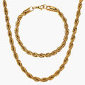 Rope Chain Bracelet & Necklace Set