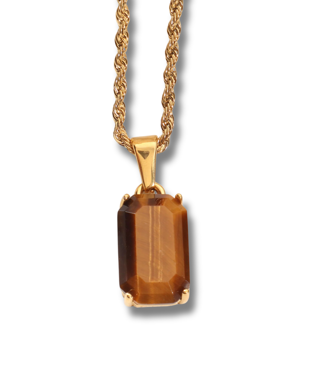 Golden Tiger Eye Pendant Necklace