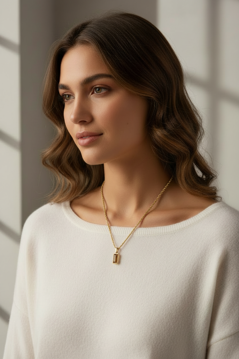 Golden Tiger Eye Pendant Necklace
