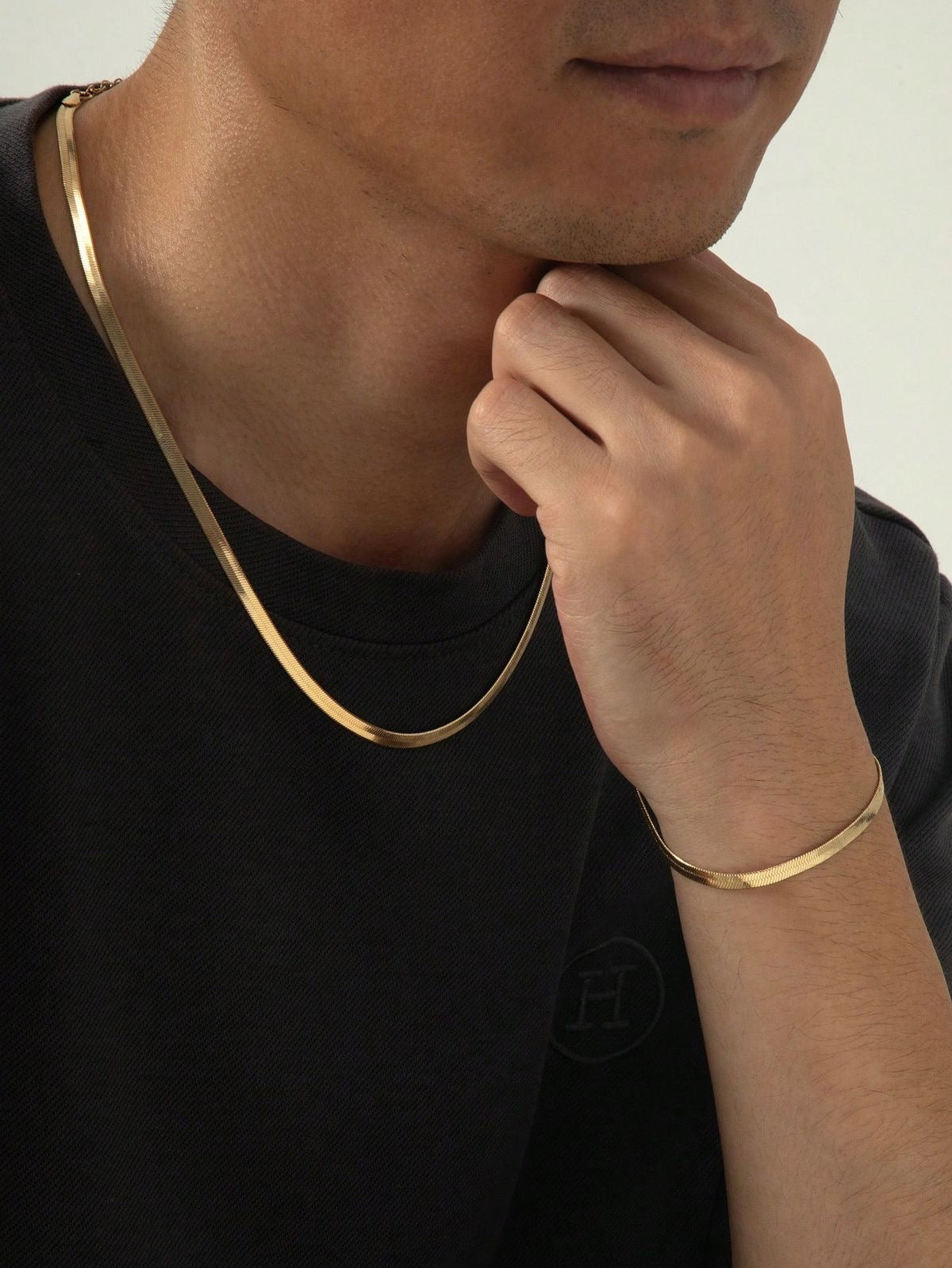 Herringbone 5mm Necklace and Bracelet Set