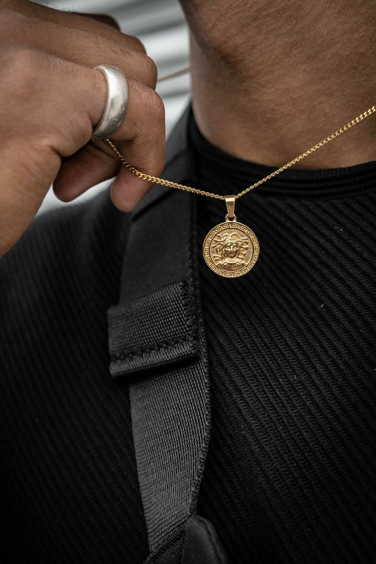 Medusa Coin Necklace