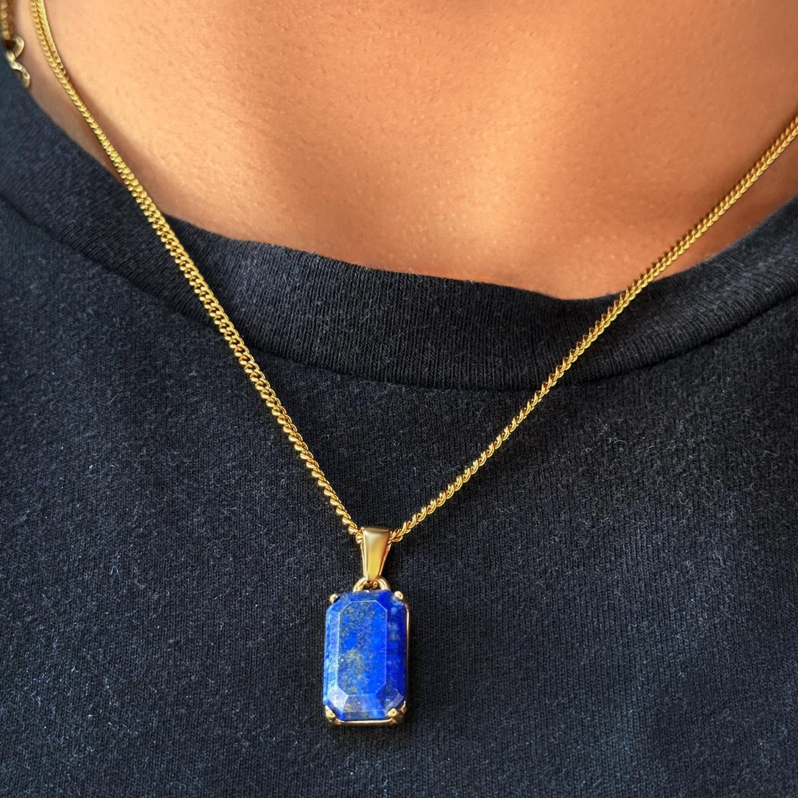 Sapphire Glow Pendant Necklace