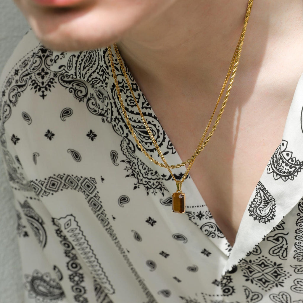 Golden Tiger Eye Pendant Necklace