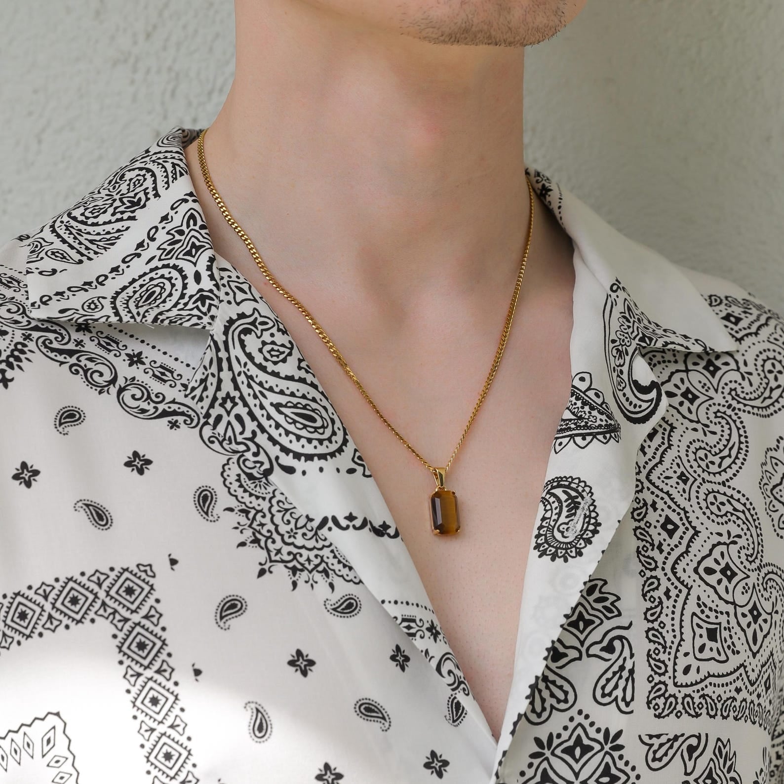 Golden Tiger Eye Pendant Necklace